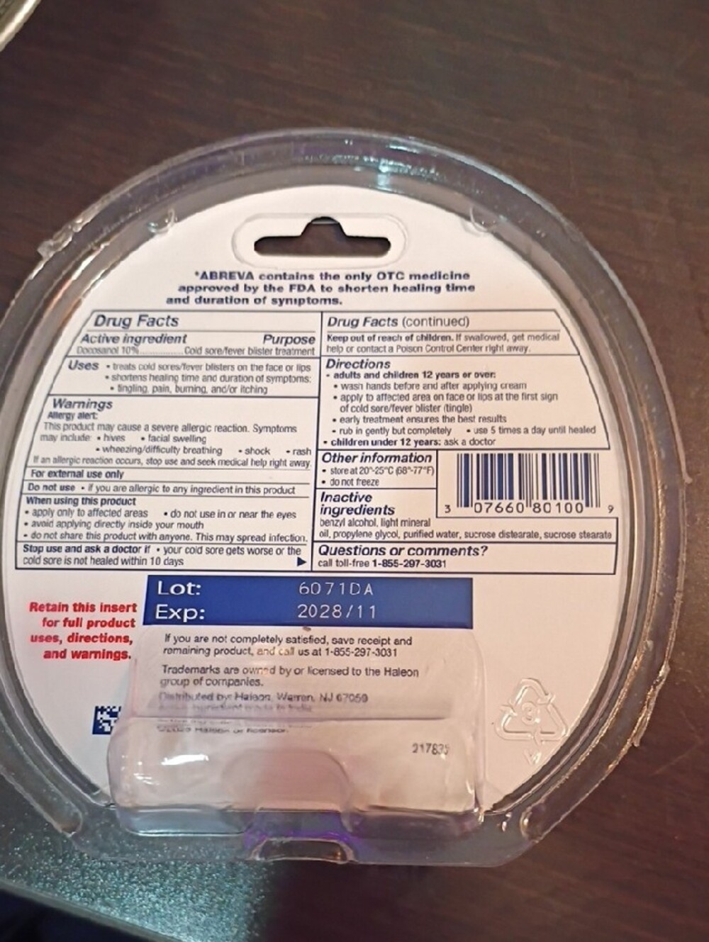 Cold Sore Treatment Cream - Blue - Picture 2 of 2